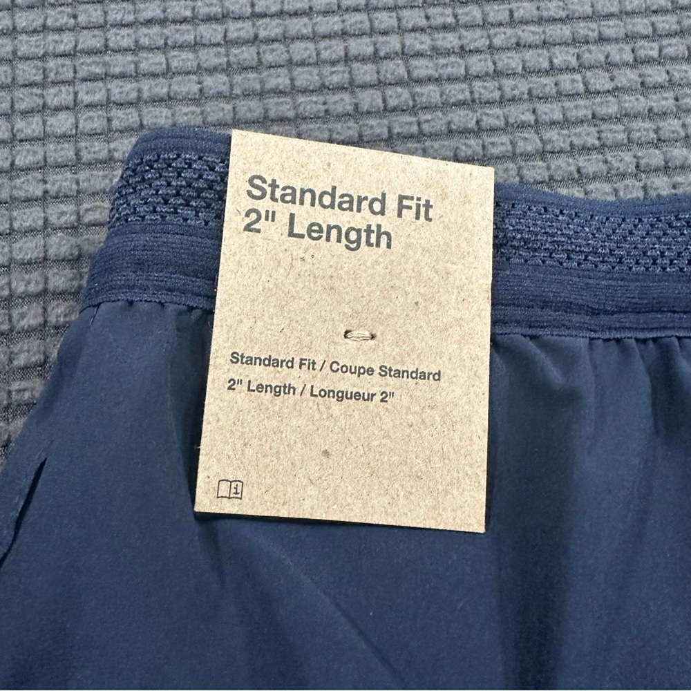 Nike Dri Fit ADV 2 Inch Running Shorts Mens XL Navy Blue Orange Swoosh - Picture 5 of 8